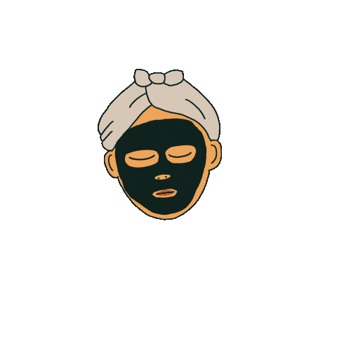 Colourpencils mood chill relax mask Sticker