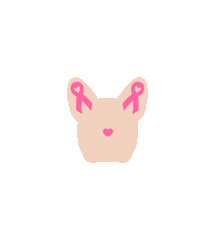 French Bulldog Breast Cancer Awareness Sticker by frenchiefriendsbrand