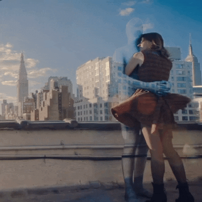 paultrillo hug scared ghost body GIF