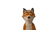 Fox Pointing Up Sticker by Verivox