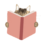 Cat Read Sticker
