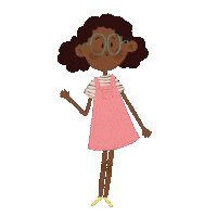 Black Girl Hello Sticker