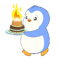 Happy Birthday Party Sticker by Pudgy Penguins