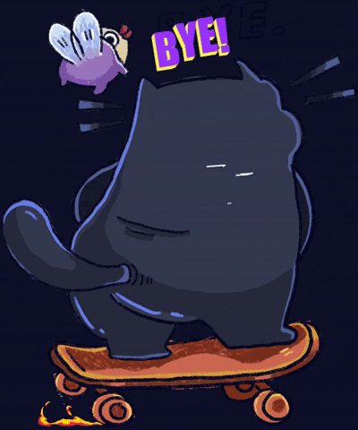 Dwarf-Factory cat cats bye goodbye GIF