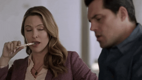 surprised jill wagner GIF by Hallmark Movies & Mysteries