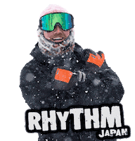 rhythmjapanpow snow japan skiing snowboard Sticker