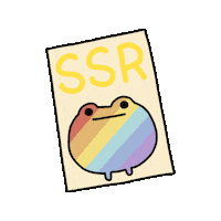 tungyuan frog cards ssr 閃亮 Sticker
