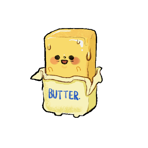 Butter Melting Sticker