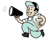 Delivery Man Running Sticker by Fitprint