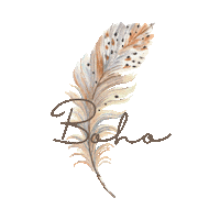 Boho Feather Sticker by Blush'd Brides
