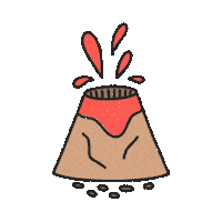 biloba heat lava volcano volcan Sticker