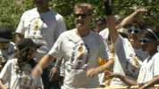 waving golden state warriors GIF by NBA