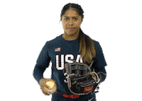 Serious Team Usa Sticker by USA Softball