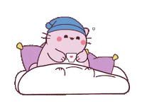 Good Morning Cat Sticker by Pembe