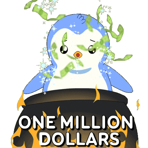 A Million Burn Sticker by Pudgy Penguins