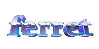 text animal wordart ferret Sticker