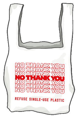 No Thank You Bag Sticker by megan lockhart