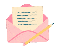 Mushydoodle pink pastel letter pencil Sticker