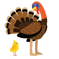 Vegan Turkey Sticker by Mercy For Animals