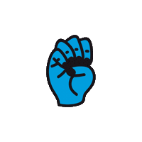 sign language e Sticker by Tim Colmant