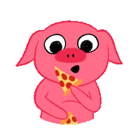 Steluna food pink pizza hungry Sticker