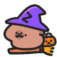 Halloween Capybara Sticker by sansanplanet