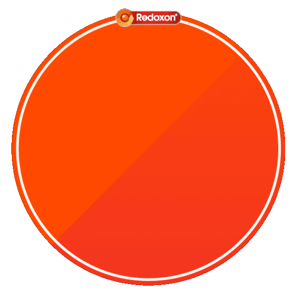 Orange Vaccine Sticker by Redoxon Malaysia