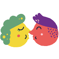 In Love Kiss Sticker by Chapter Arts