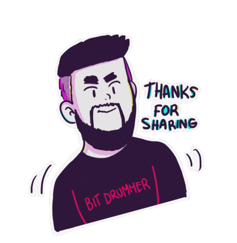 Heart Thanks Sticker by Electrokits