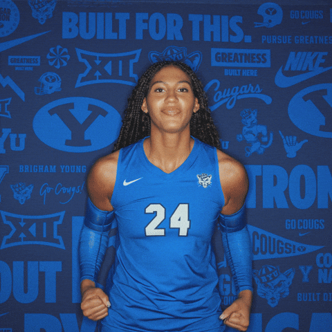 Ncaa Volleyball Go Cougs GIF by BYU Cougars