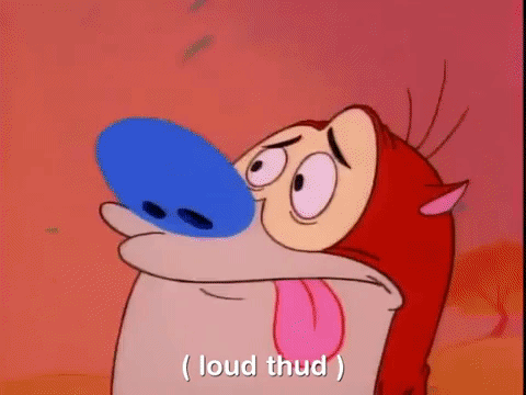 nicksplat ren and timpy GIF