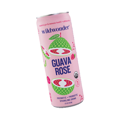 drinkwildwonder giphyupload rose organic guava Sticker