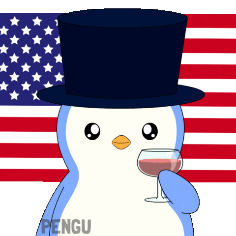 United States Party GIF by Pudgy Penguins