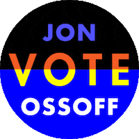 Jon Ossoff Vote Sticker by Laura Smith Art