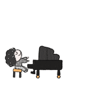 tinyjdraws music piano musician музыка Sticker