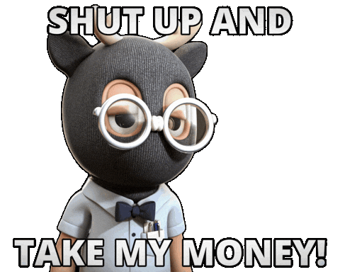 Money Shut Up Sticker by a KID called BEAST