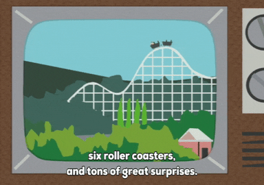 roller coaster television GIF by South Park 