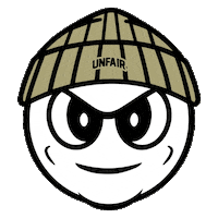 unfair_athletics smile mascot icon beanie Sticker