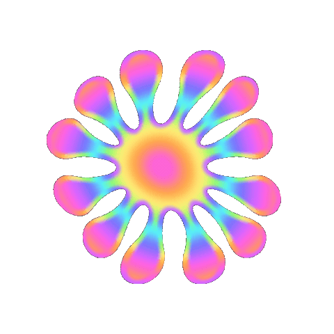 Flower Power Rainbow Sticker by Deep Space Violet