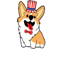 American Dog Sticker by Petique, Inc.