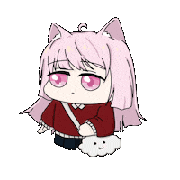 MeowMeowTing cat smile girl pink Sticker