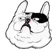 French Bulldog Smile Sticker
