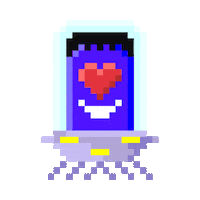 imgly heart pixel alien ufo Sticker