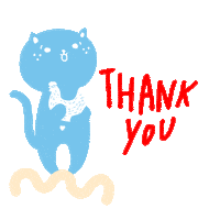 Cat Thanks Sticker by ANiMEAL