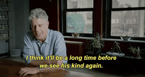 anthony bourdain i think itll be a long time before we see his kind again GIF by The Orchard Films