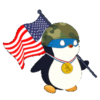 Marching United States Sticker by Pudgy Penguins