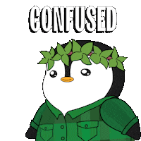 Confused Wait What Sticker by Pudgy Penguins
