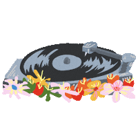 Dj Flowers Sticker