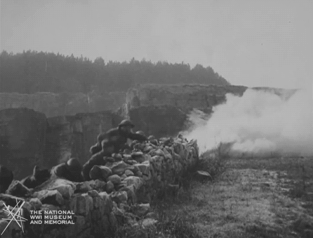NationalWWIMuseum giphyupload black and white military charge GIF