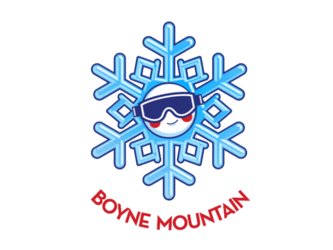 boynemountain giphyupload winter ski michigan Sticker